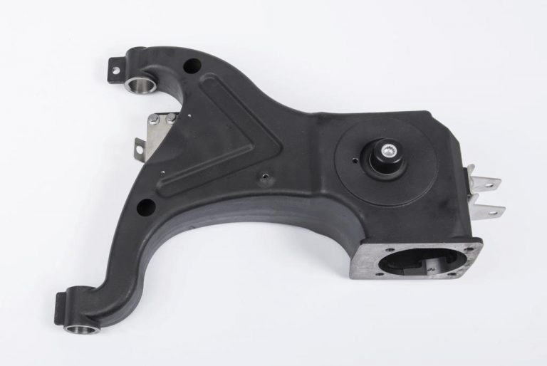 Rear axle swing arm, left, 16” without rubber/metal bearings Volkstrek